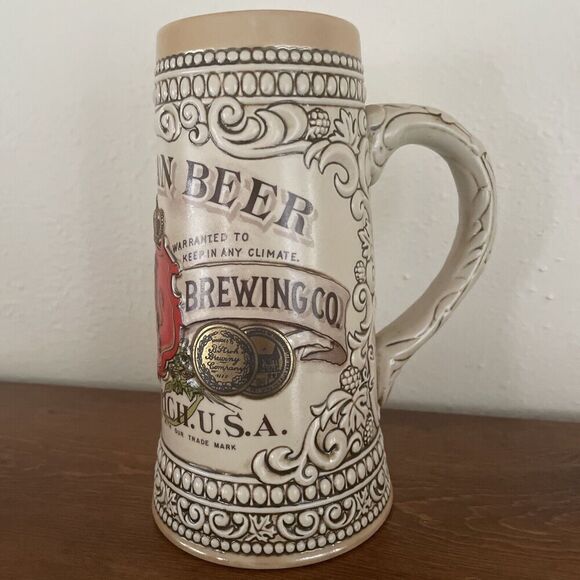 Vtg Stroh Brewing Beer Stein Bohemian Heritage IV Collector's Stein Boho #17018 - Picture 3 of 8